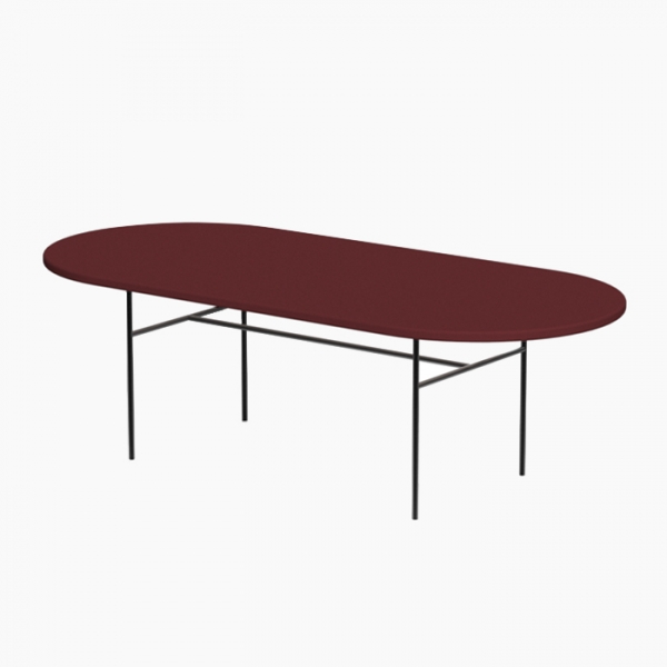 Slim Leg Table _Burgundy