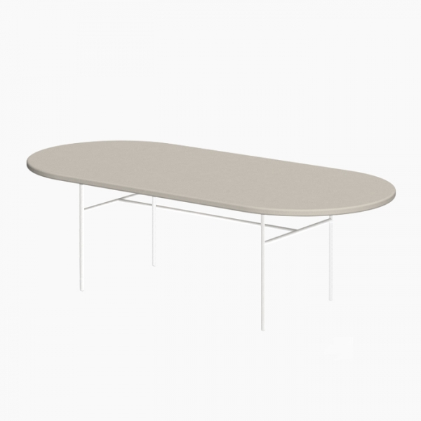 Slim Leg Table _Pebble